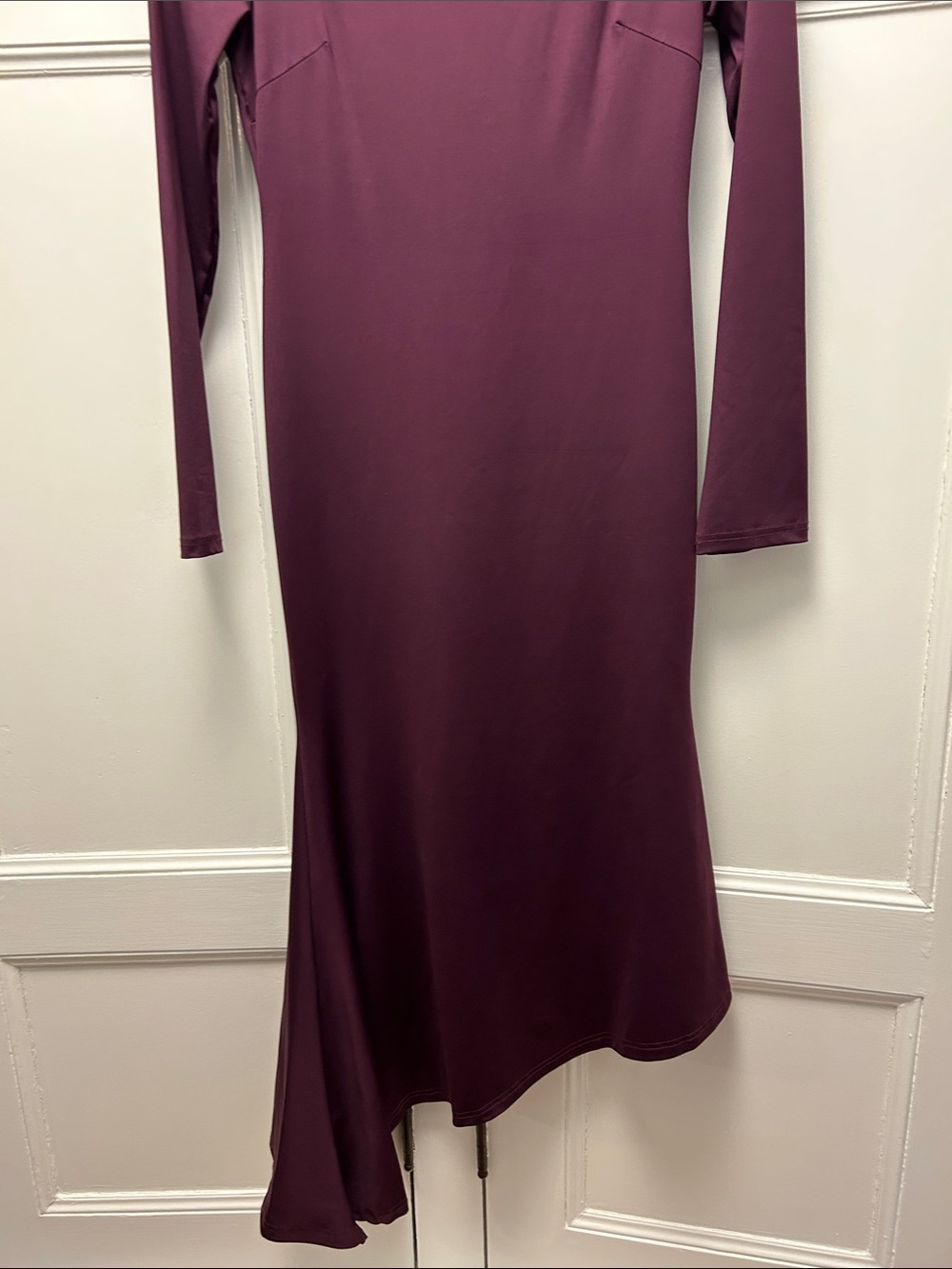 Able Plum Asymmetric Hem Long-Sleeve Dress - Picture 4 of 9
